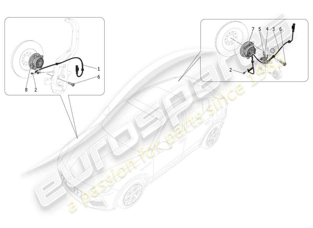a part diagram from the Maserati Grecale GT (2023) parts catalogue