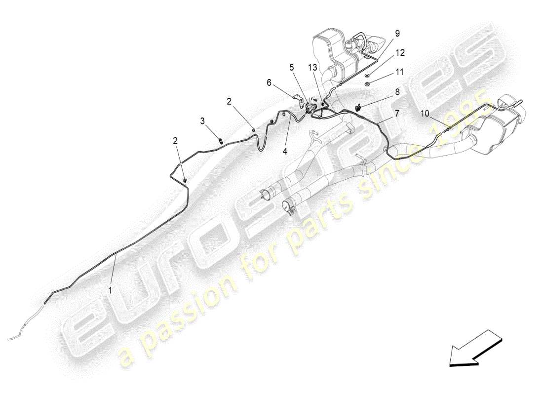 a part diagram from the maserati ghibli (2021) parts catalogue