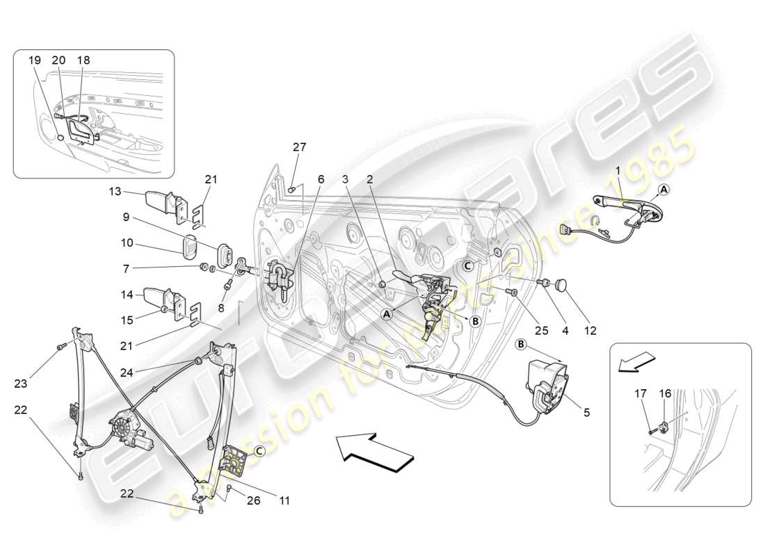 a part diagram from the maserati granturismo mc stradale (2011) parts catalogue