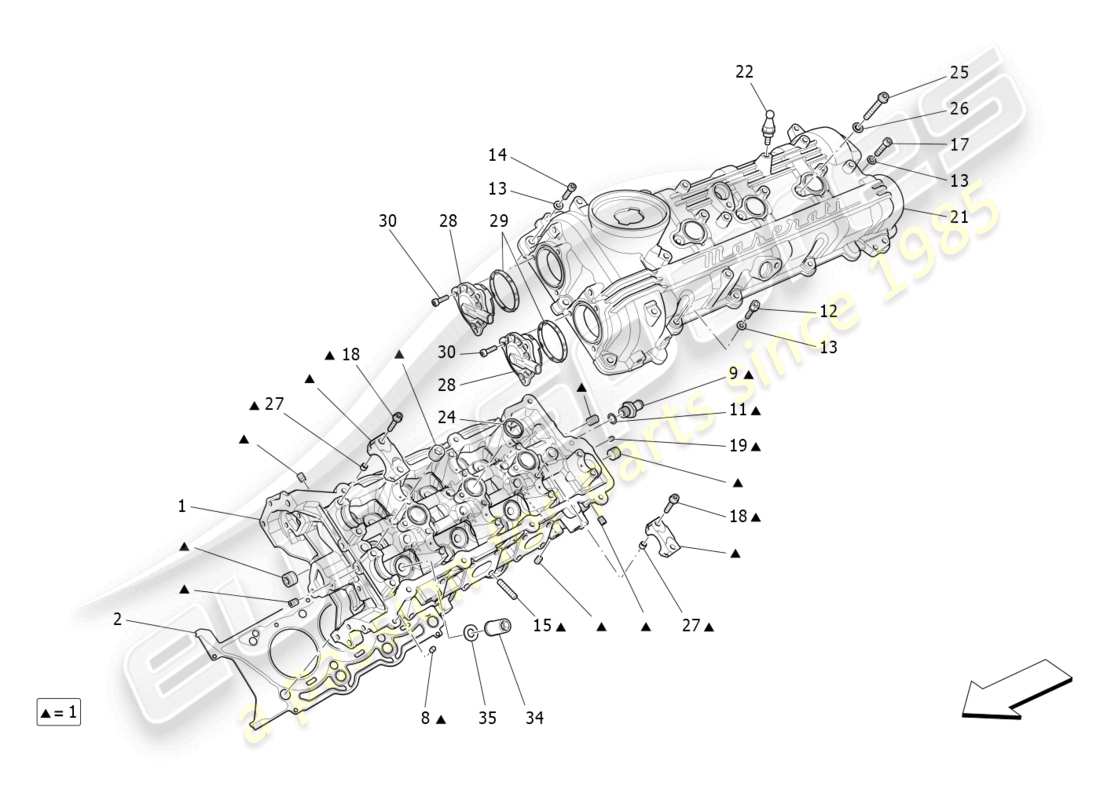 a part diagram from the Maserati Levante Modena (2022) parts catalogue