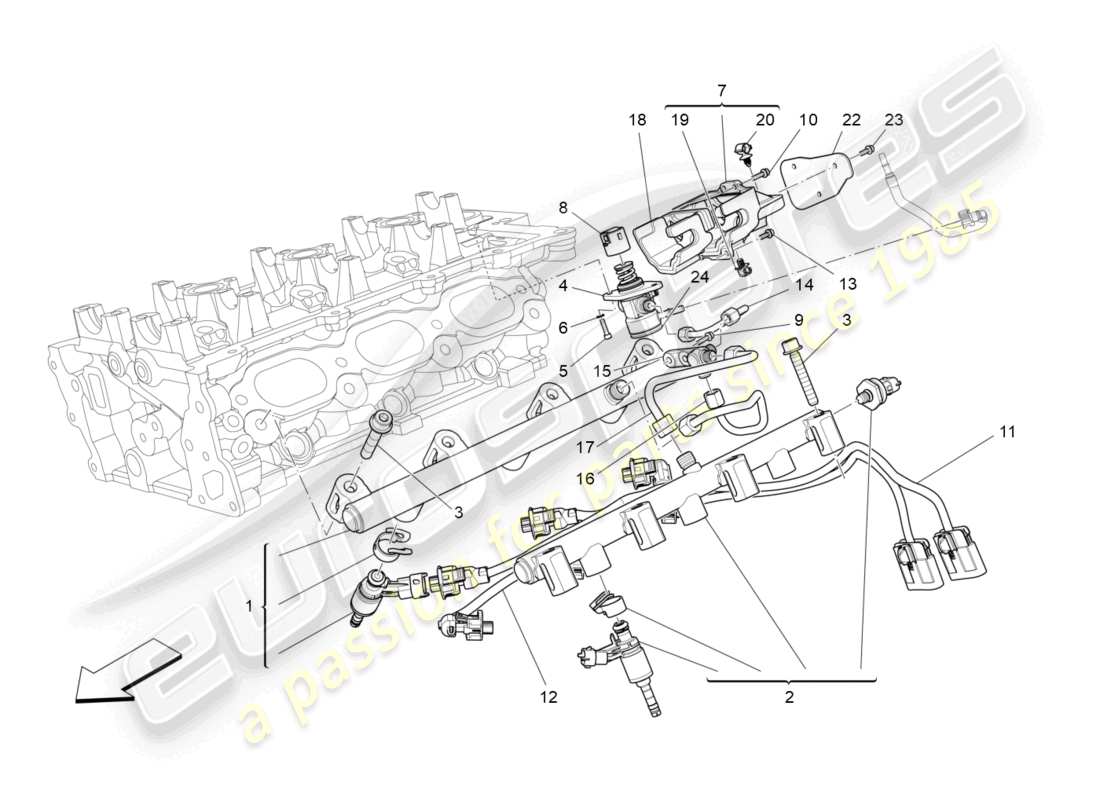 a part diagram from the maserati levante modena (2022) parts catalogue