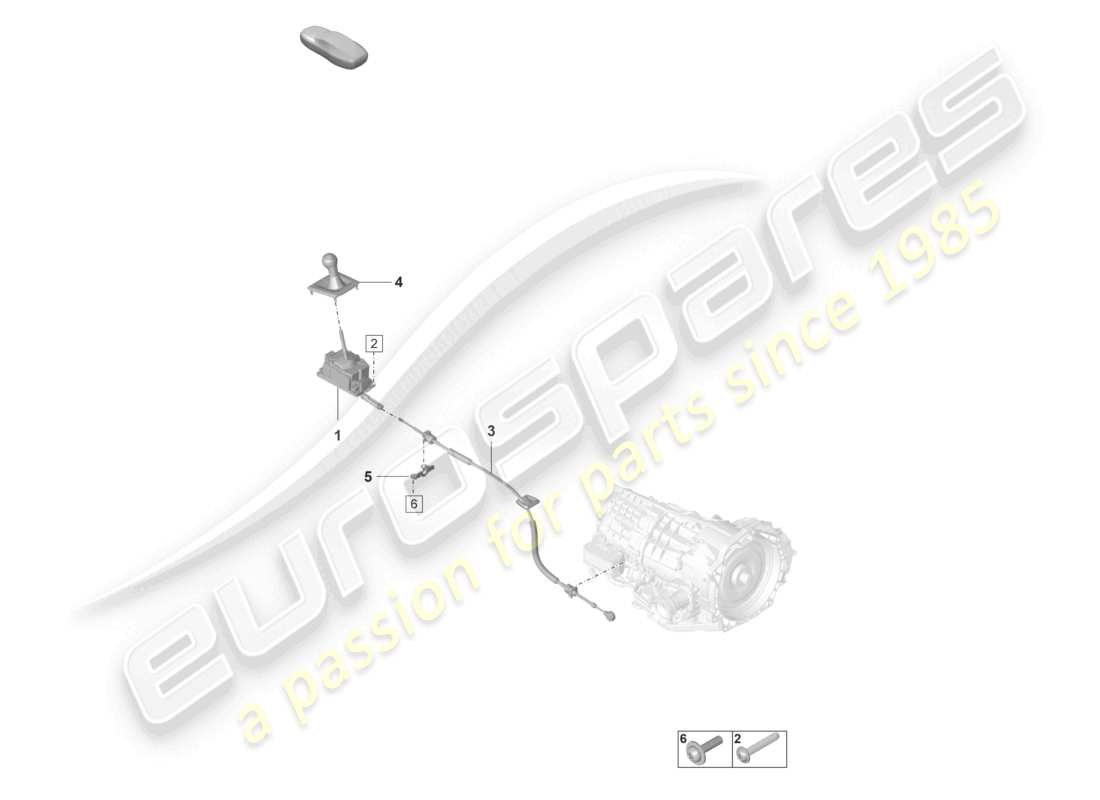 porsche 2021 (992-1 gt3/rs/st) selector lever 7-speed automatic gearbox - pdk - part diagram
