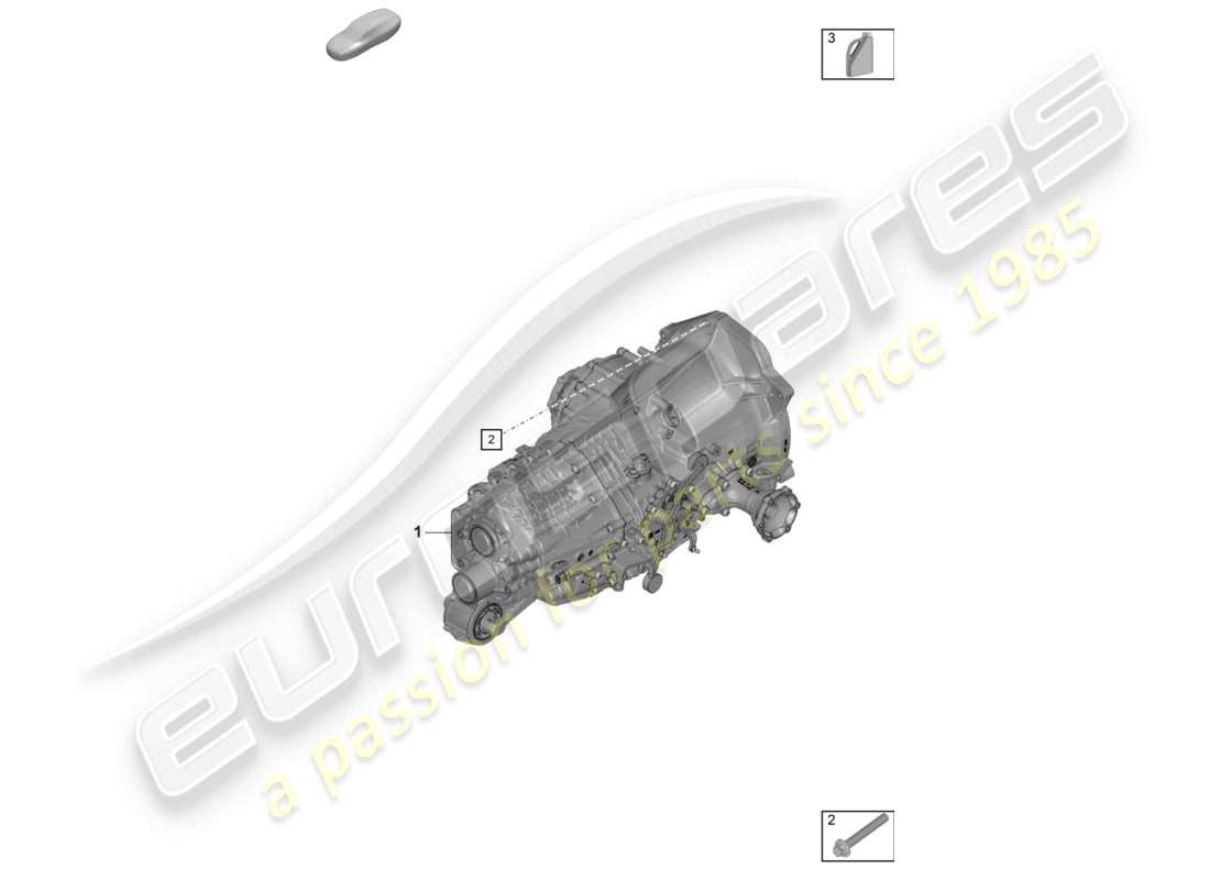 porsche 2021 (992-1 turbo / s) manual gearbox transmission fluid part diagram