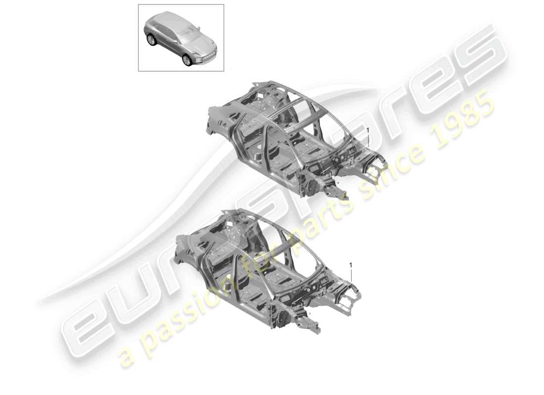 porsche 2021 (macan) car body part diagram