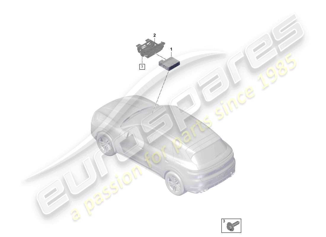 porsche 2023 (cayenne e3 pa) central computer mib part diagram