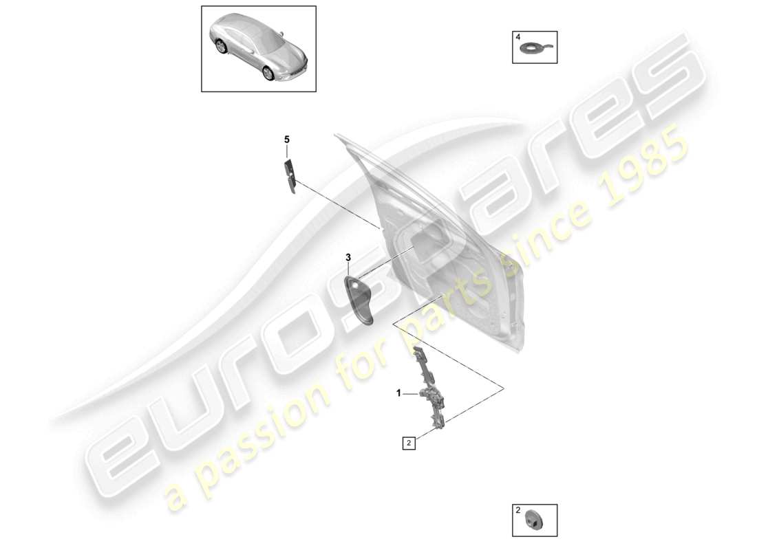 porsche 2021 (panamera 971-1) window regulator front door parts diagram