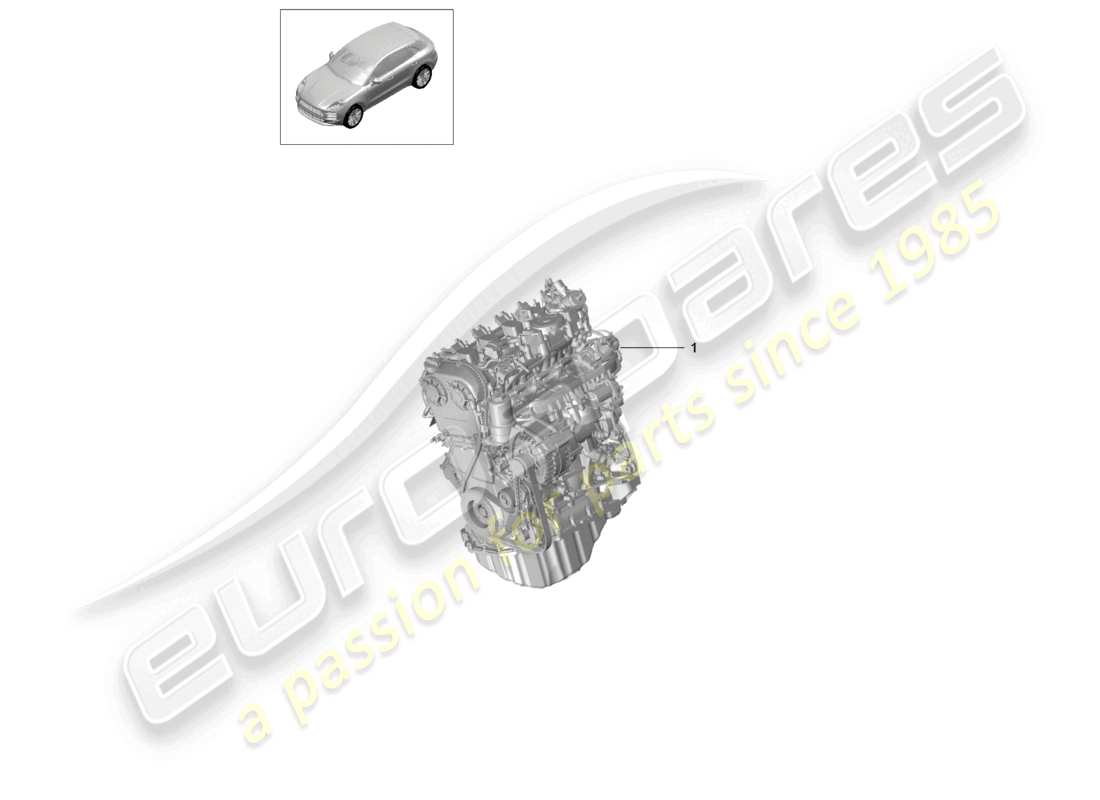porsche 2021 (macan) replacement engine (complete) part diagram