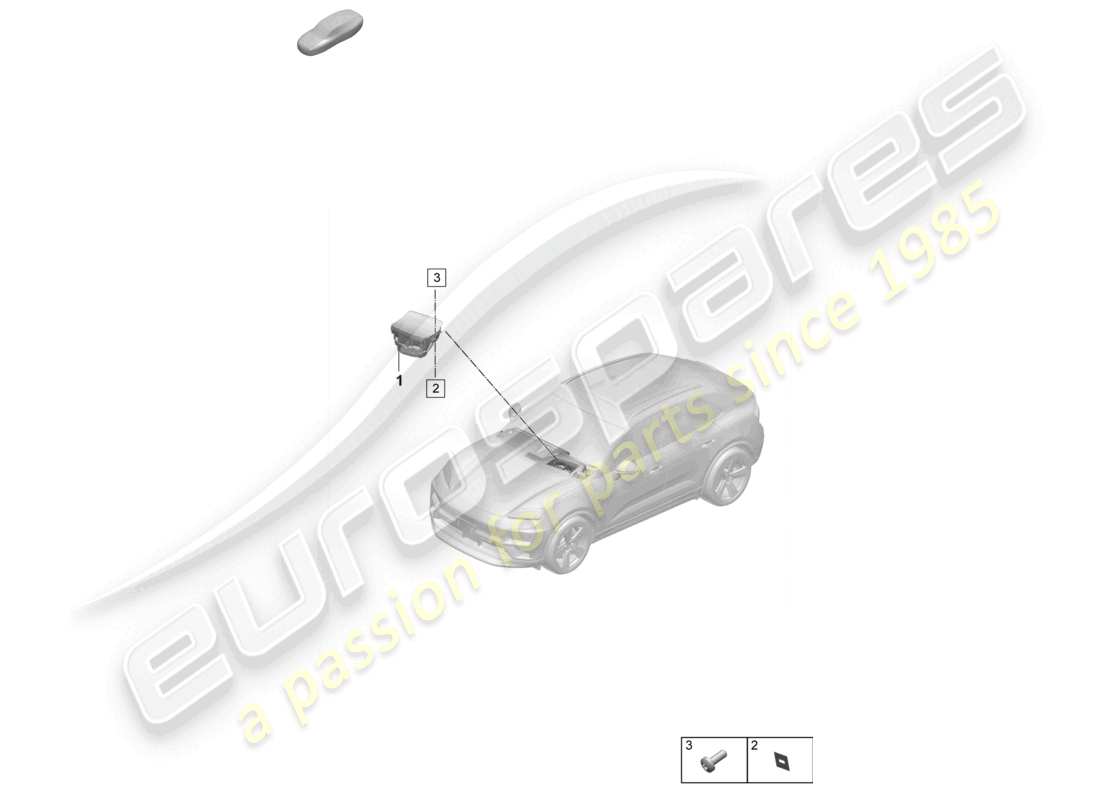 porsche 2025 (macan-e) head-up display part diagram