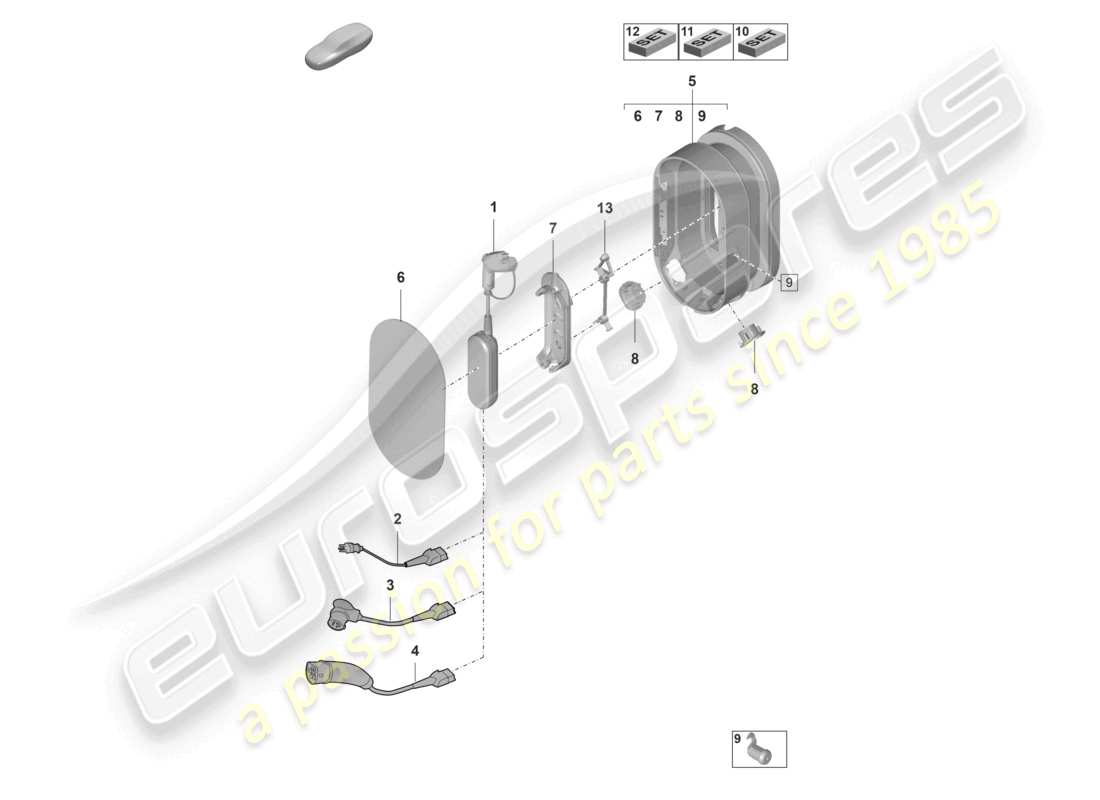 porsche 2022 (panamera 971-2) charging cable charger charging dock part diagram