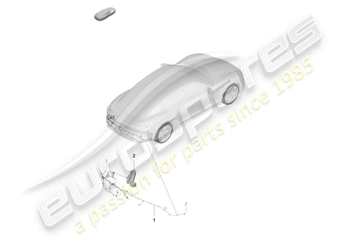 porsche 2022 (taycan 9j1-1) wire set rear end part diagram