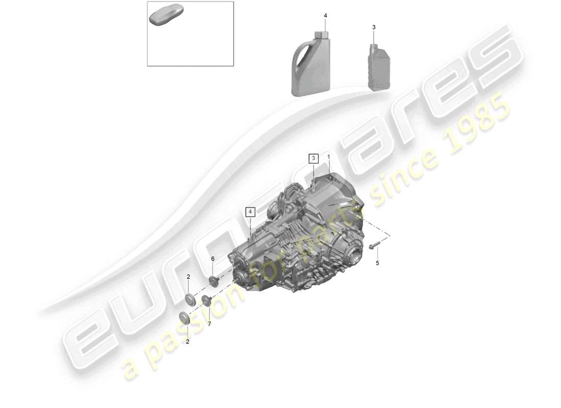 porsche 2026 (718 cayman gt4) - pdk - gearbox (exchange part) part diagram