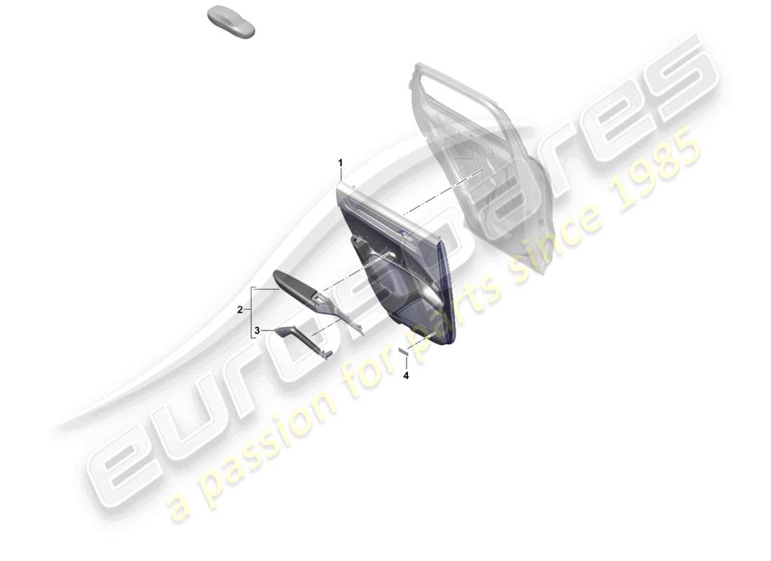 porsche 2023 (cayenne e3 pa) door trim panels rear doors for vehicles with leather/dinamica equipment part diagram