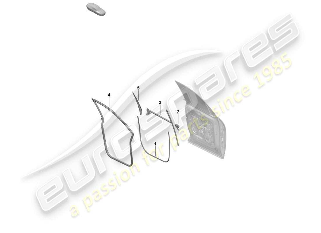 porsche 2024 (macan-e) door seal front accessories part diagram