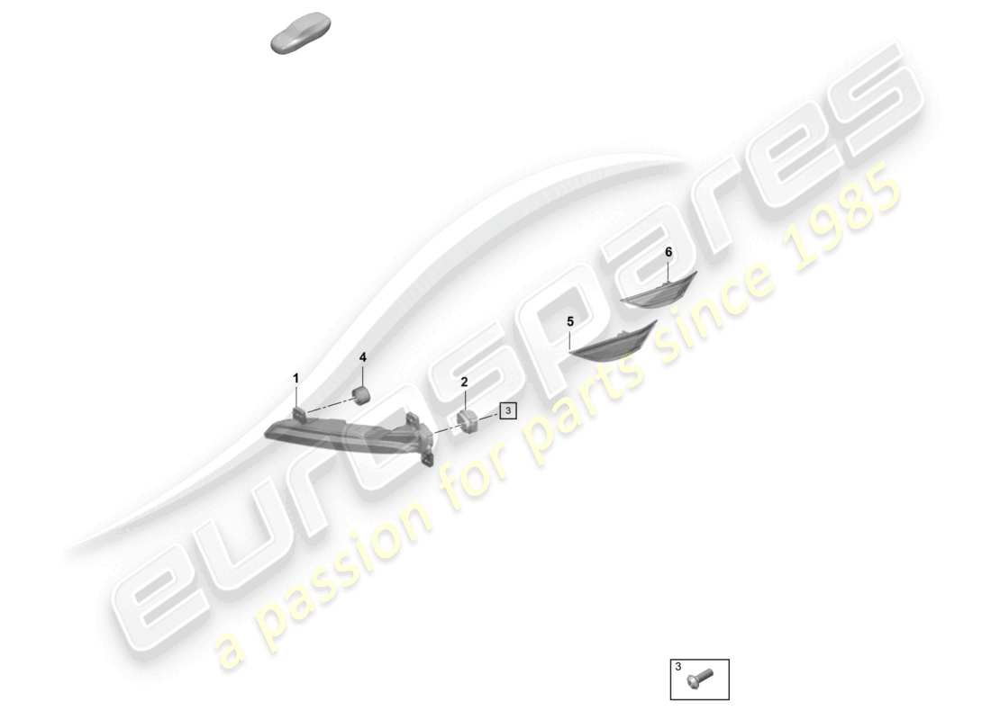 porsche 2025 (718 boxster spyder) turn signal repeater side marker light part diagram