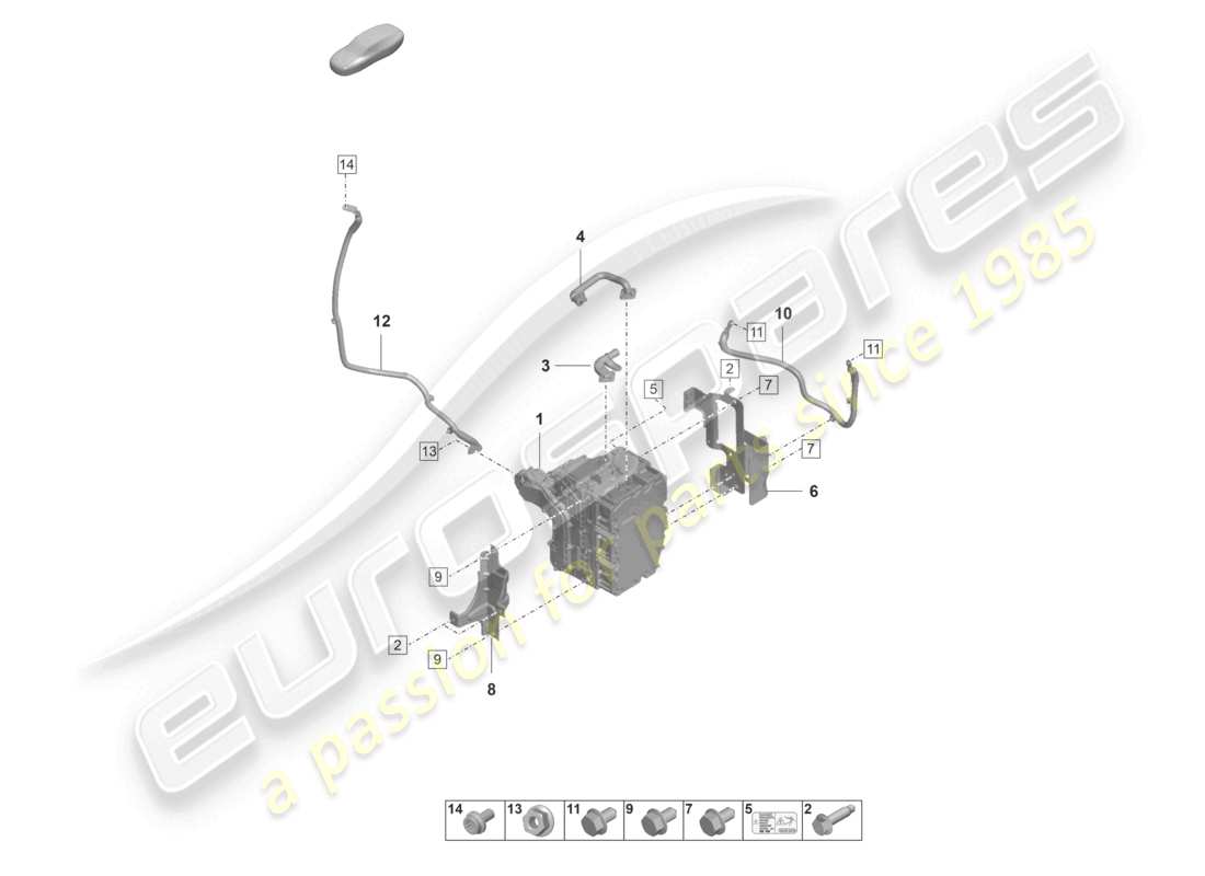 porsche 2021 (panamera 971-2) power and control electronics- for electric drive part diagram