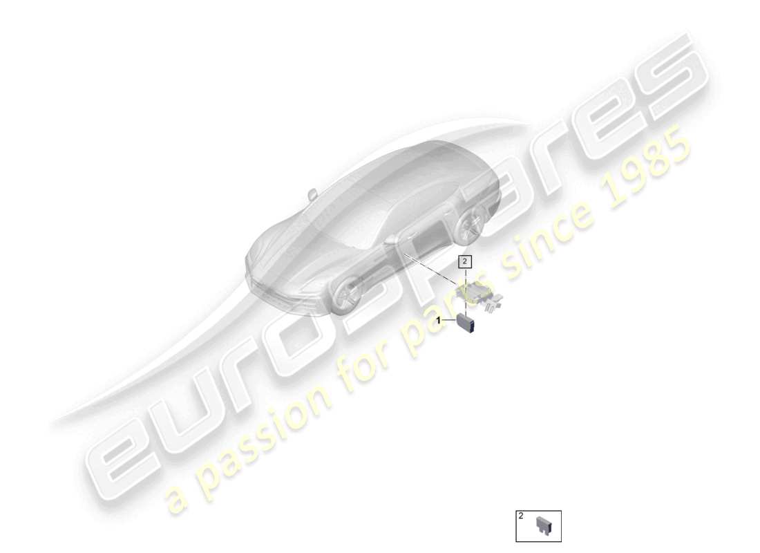 porsche 2024 (panamera 976) fuse box flat fuse rear seats left a. right part diagram