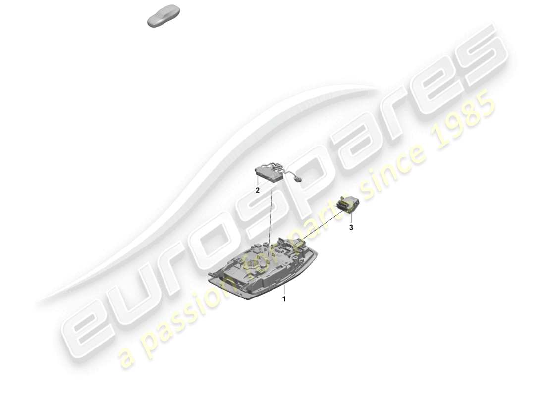 porsche 2024 (macan-e) roof console part diagram