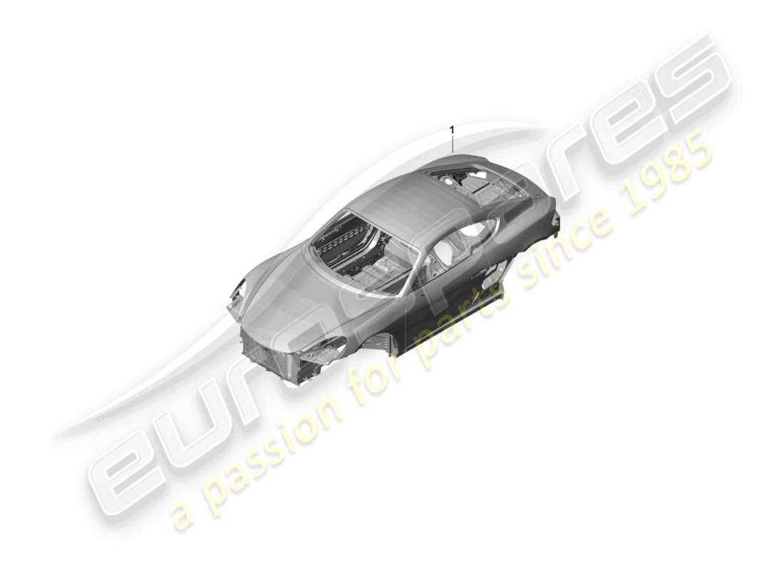 porsche 2021 (718 cayman gt4) car body parts diagram