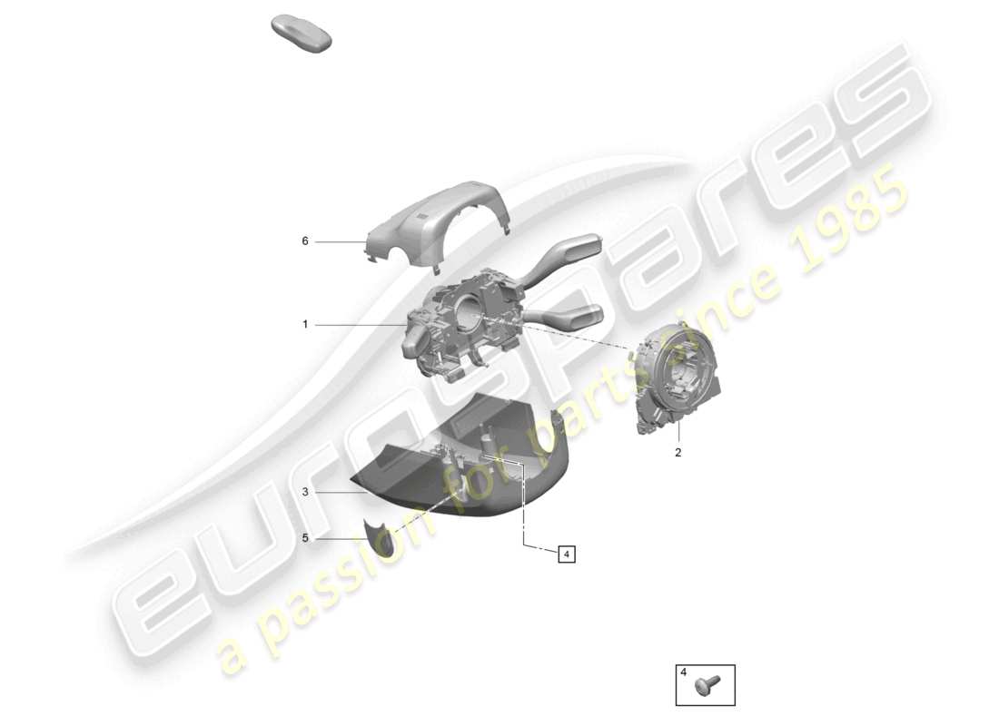 porsche 2024 (718 boxster spyder) steering column switch part diagram