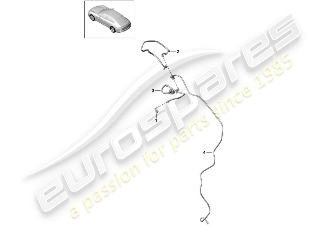 porsche 2021 (panamera 971-1) water jet rear window wiper part diagram