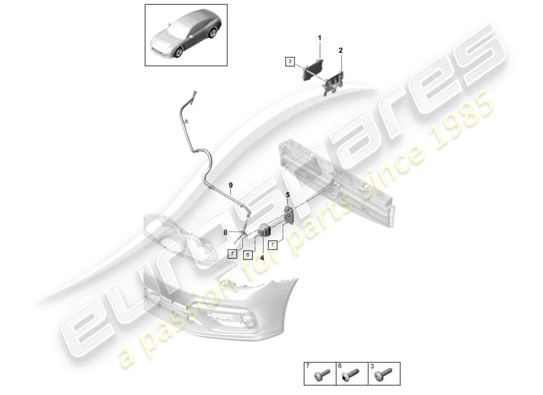 porsche 2021 (panamera 971-1) individual parts for vehicles with night vision system part diagram