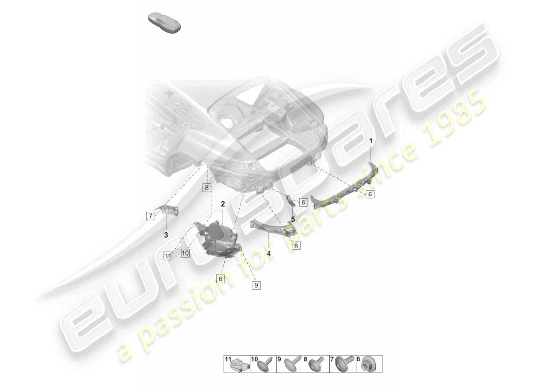porsche 2021 (panamera 971-2) fasteners bumper part diagram