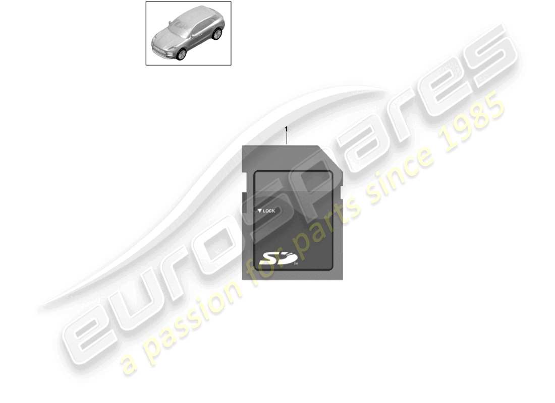 porsche 2021 (macan) sd memory card for updating the navigation data part diagram