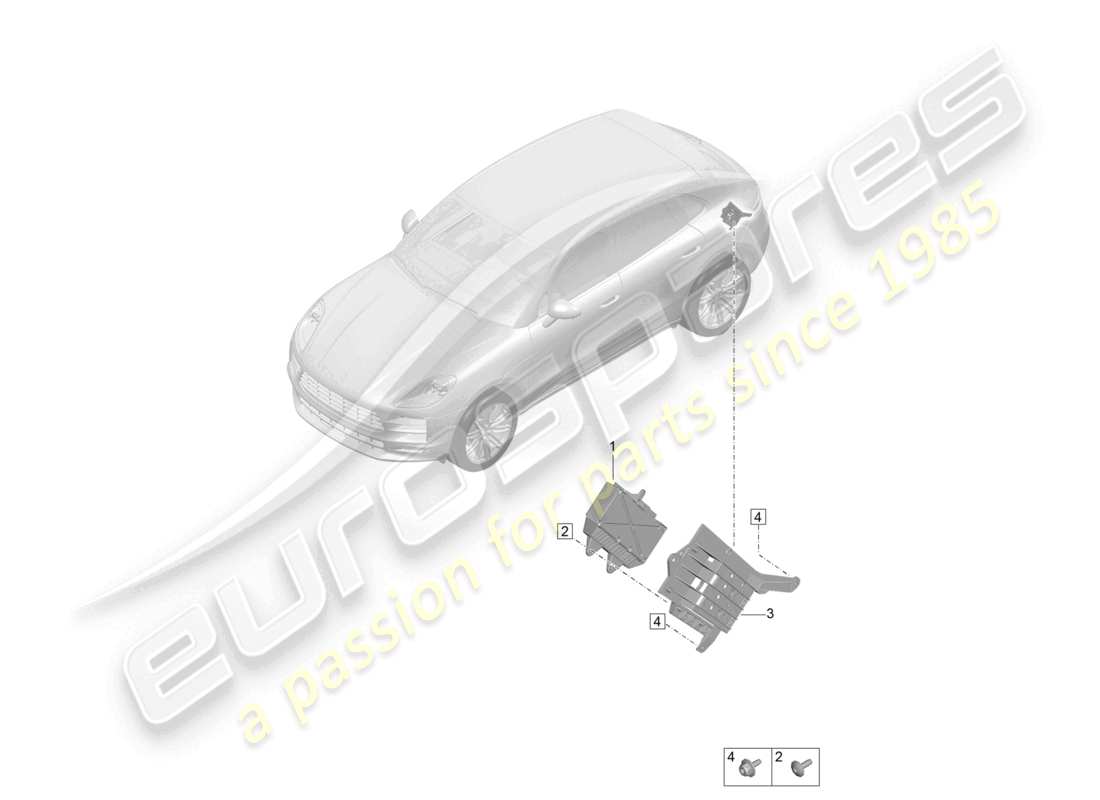 porsche 2021 (macan) amplifier for sound system part diagram