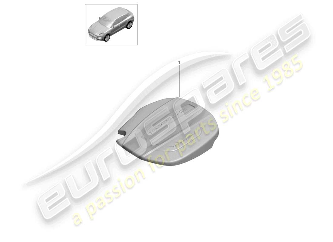 porsche 2021 (macan) engine cover engine bay part diagram
