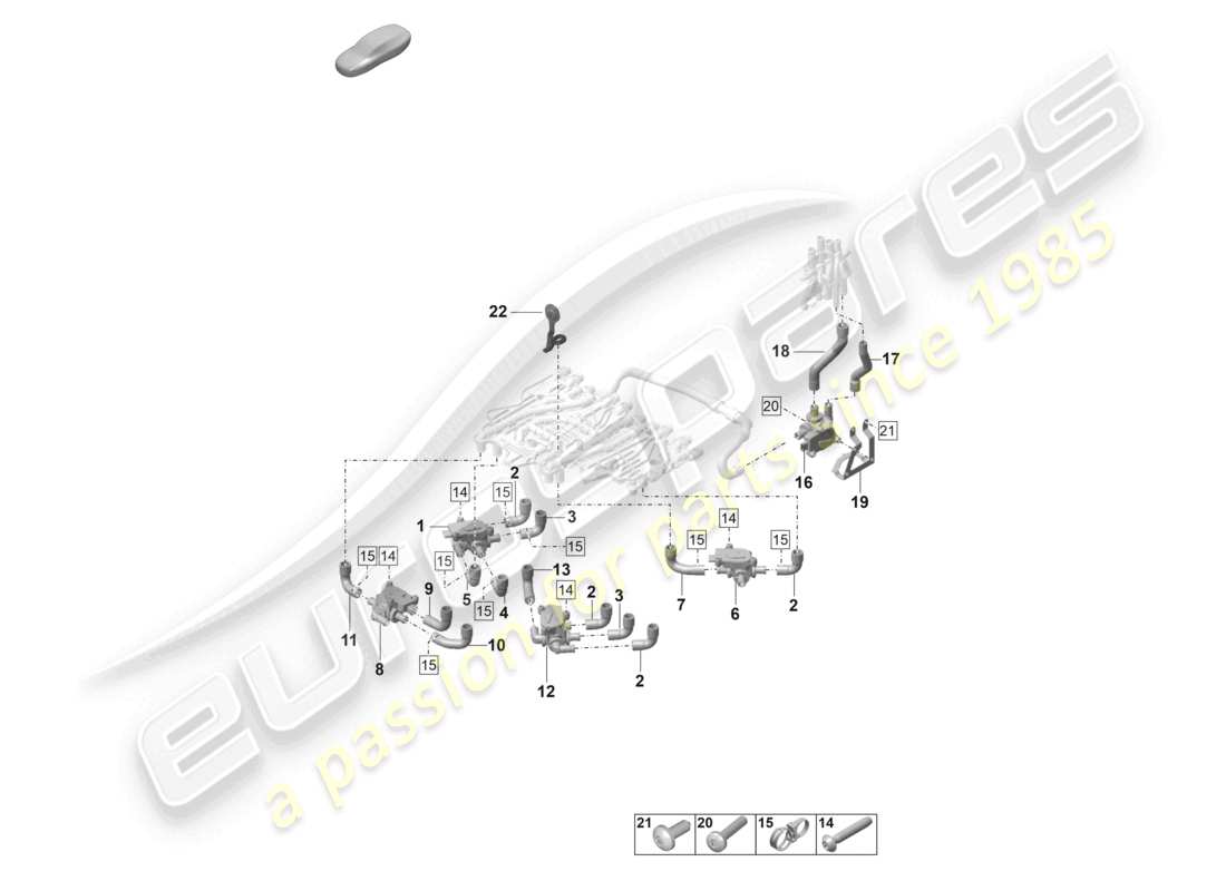 porsche 2020 (taycan 9j1-1) solenoid valve for coolant circuit d - mj 2021>> part diagram