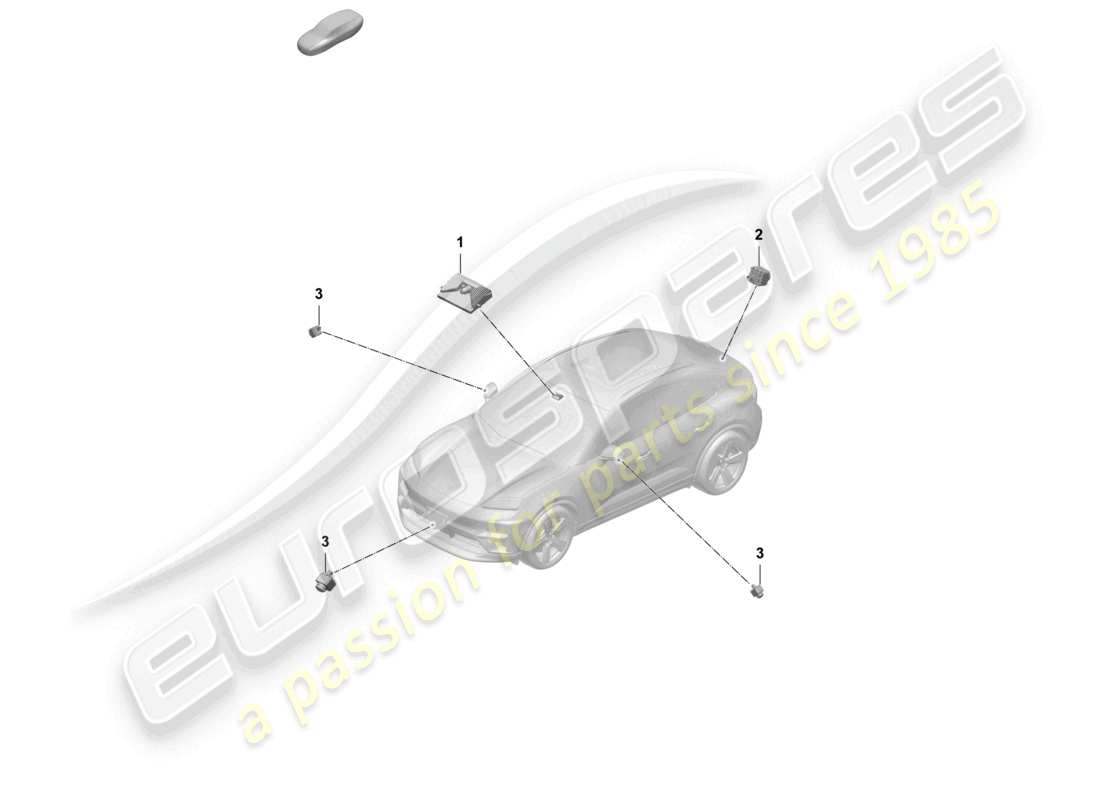 porsche 2026 (macan-e) camera real top view front camera part diagram