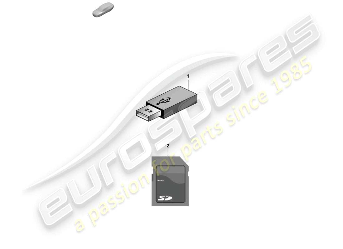 porsche 2021 (panamera 971-2) usb memory stick for updating the navigation data d - mj 2022>> part diagram