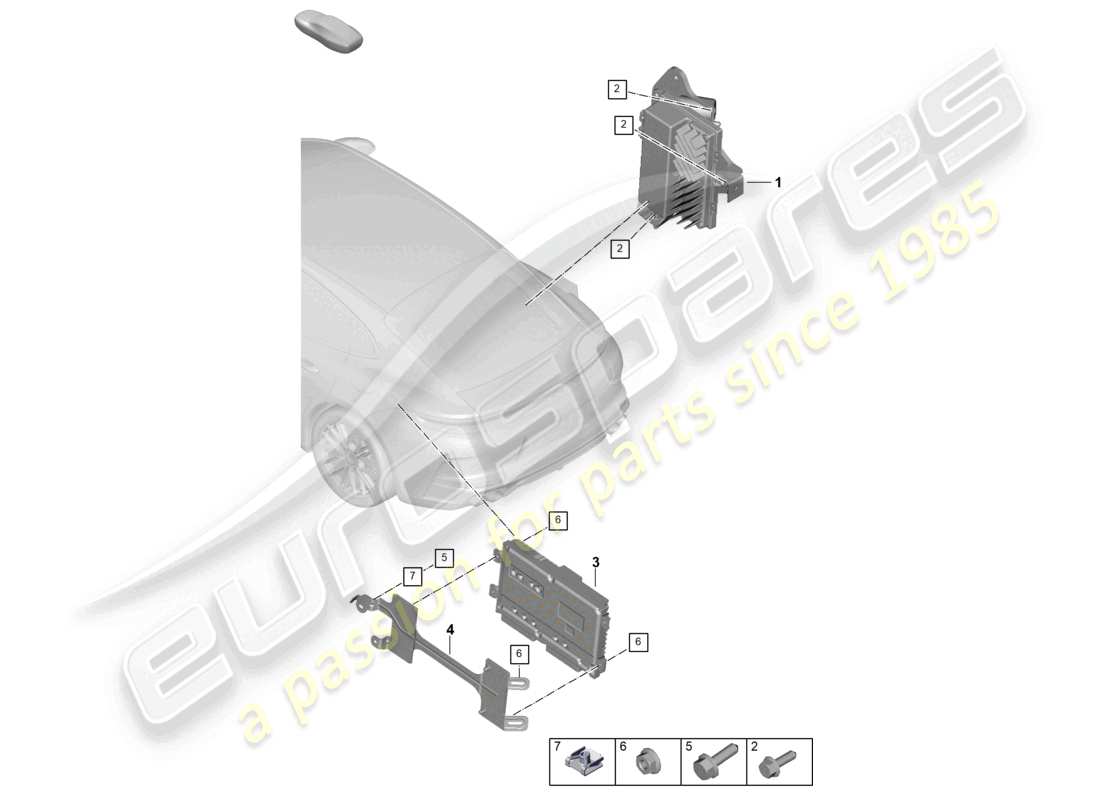 porsche 2024 (panamera 976) amplifiers part diagram