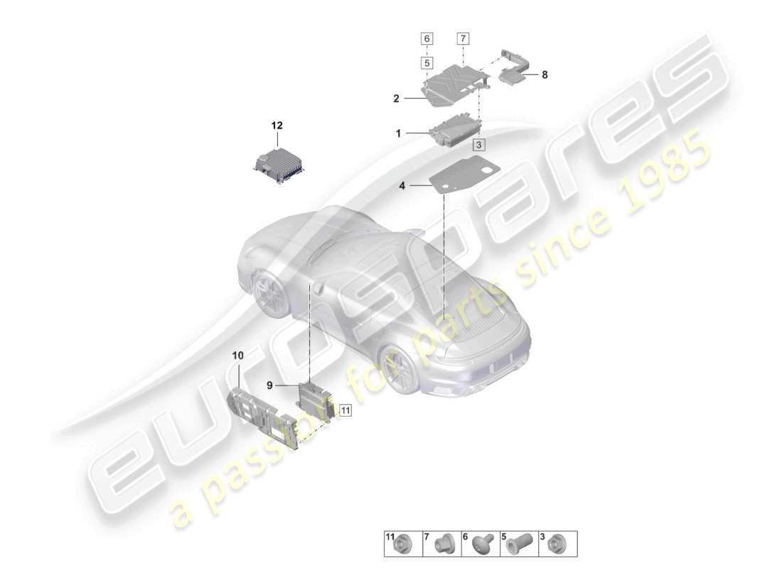 porsche 2023 (992-1 turbo / s) amplifiers part diagram