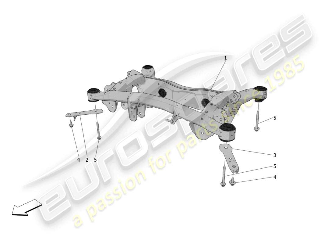 maserati grecale trofeo (2023) rear chassis parts diagram
