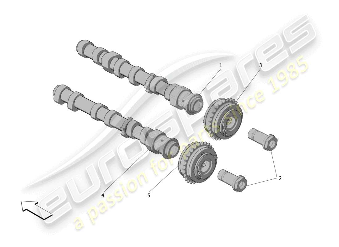 maserati grecale trofeo (2023) lh cylinder head camshafts parts diagram