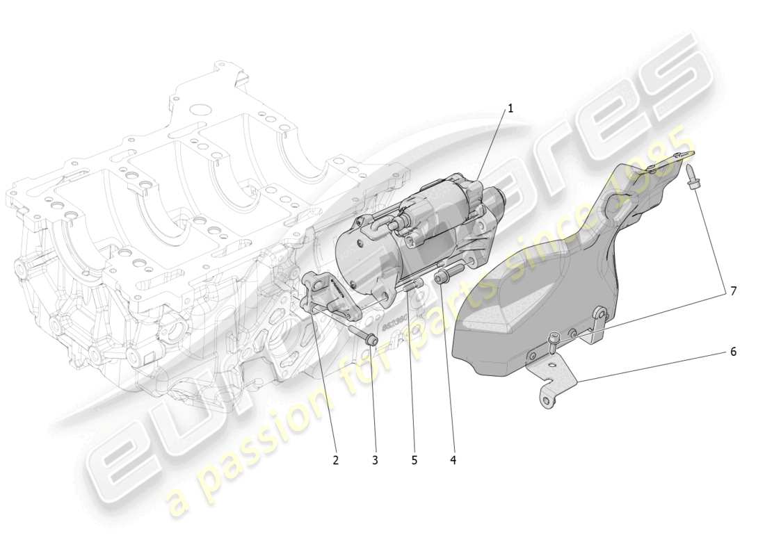 maserati grecale trofeo (2023) electronic control: engine ignition parts diagram