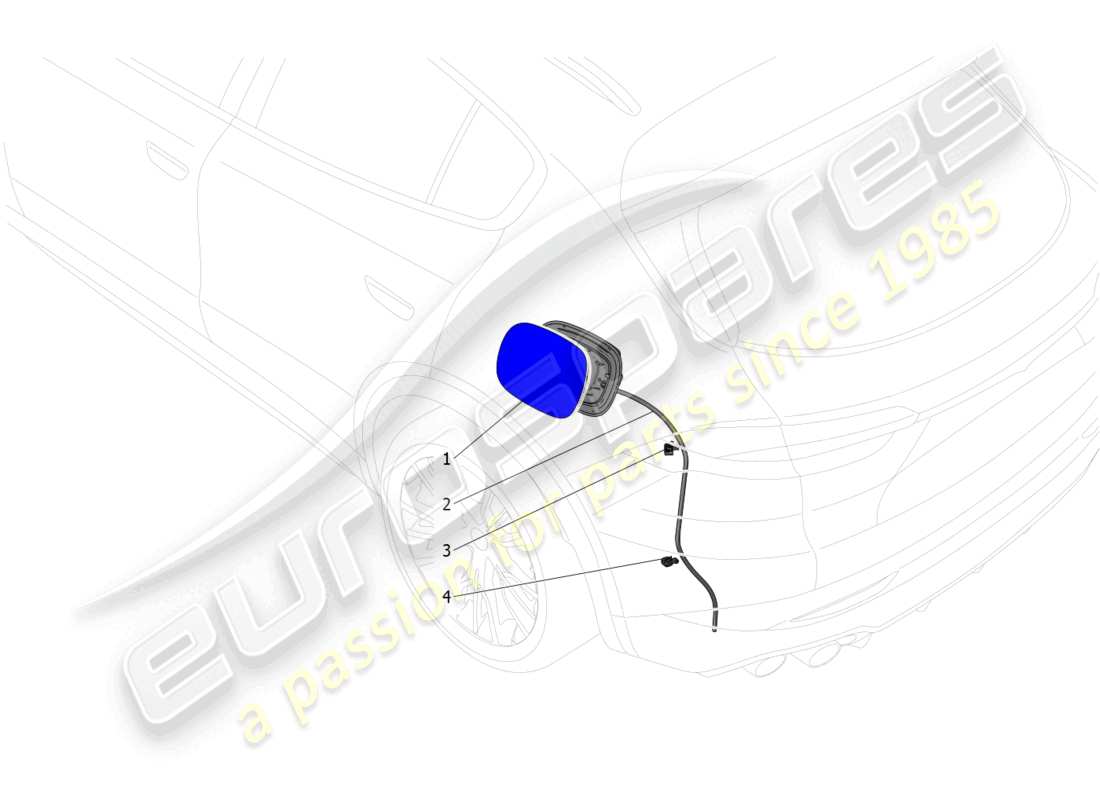 maserati grecale trofeo (2023) fuel tank door and controls parts diagram