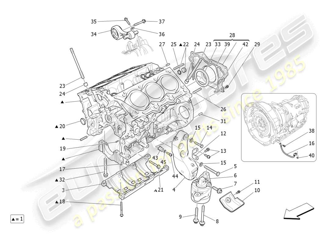 maserati ghibli (2014) crankcase part diagram