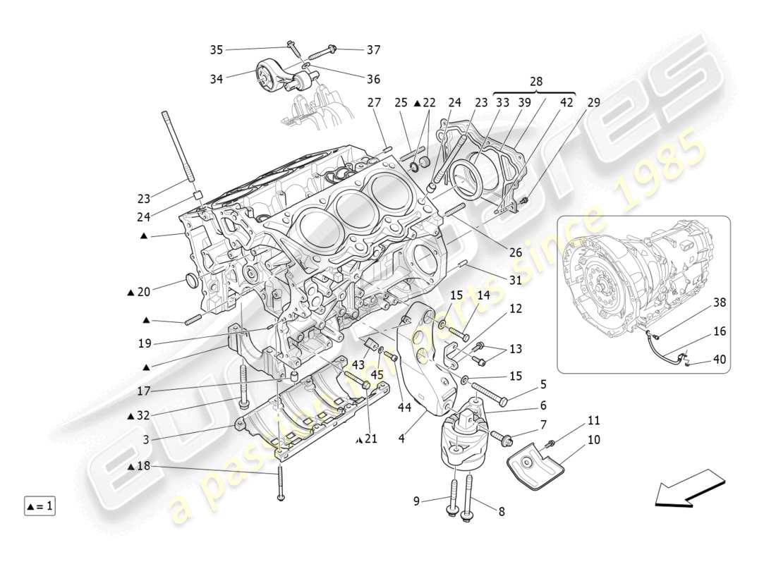 maserati ghibli (2017) crankcase parts diagram