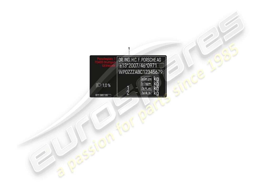 a part diagram from the porsche macan parts catalogue
