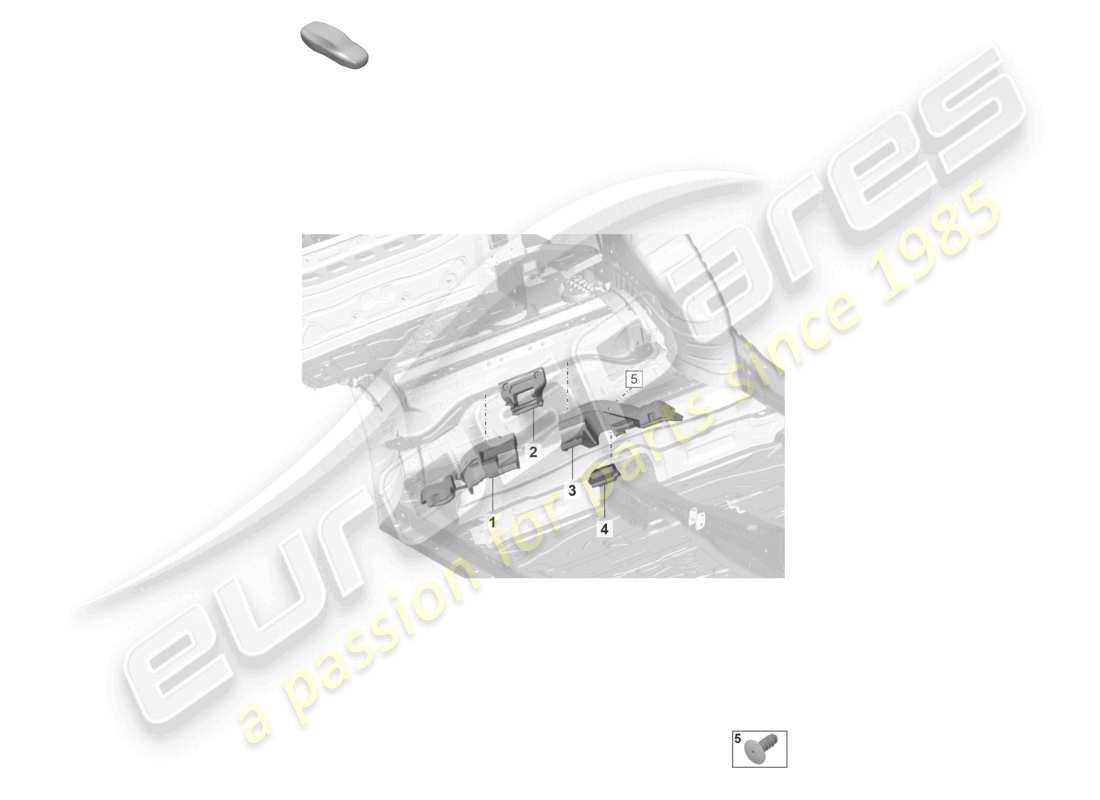 porsche 2022 (taycan 9j1-1) underbody sound absorbers part diagram