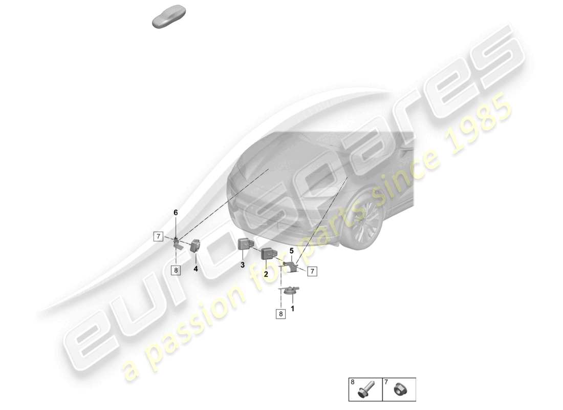 porsche 2025 (macan-e) fanfare signal horn alarm horn part diagram