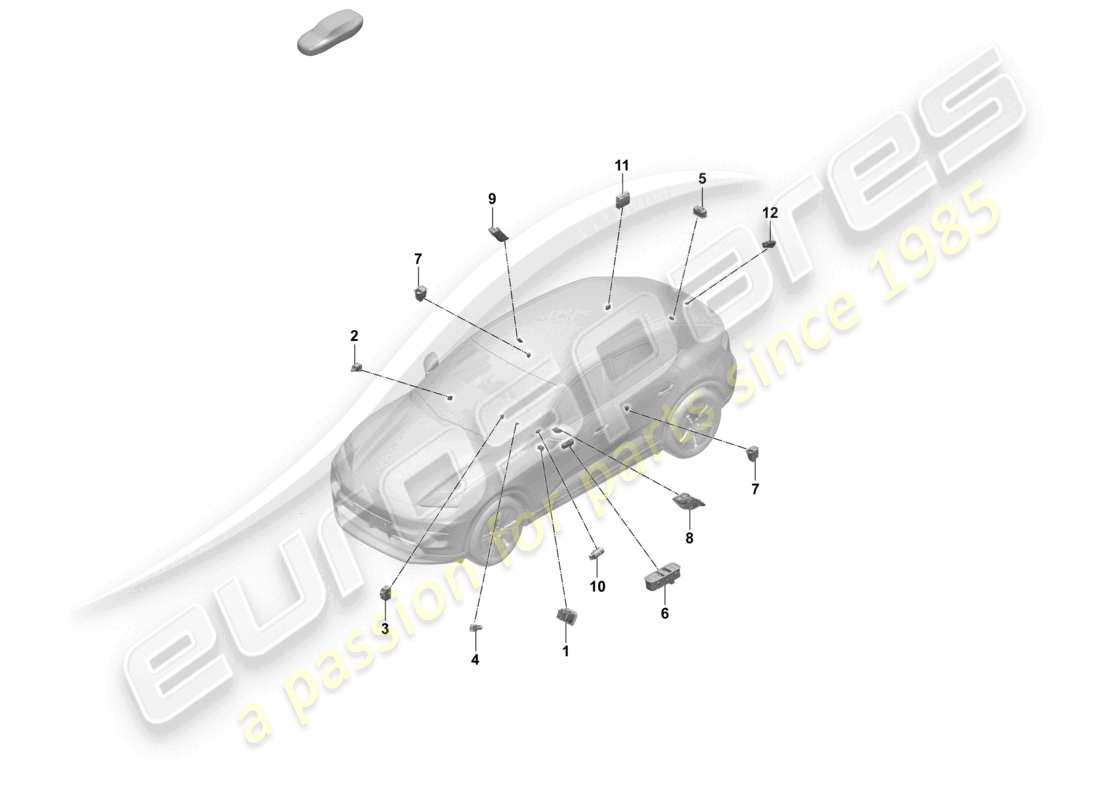 porsche 2025 (macan-e) switch parts diagram