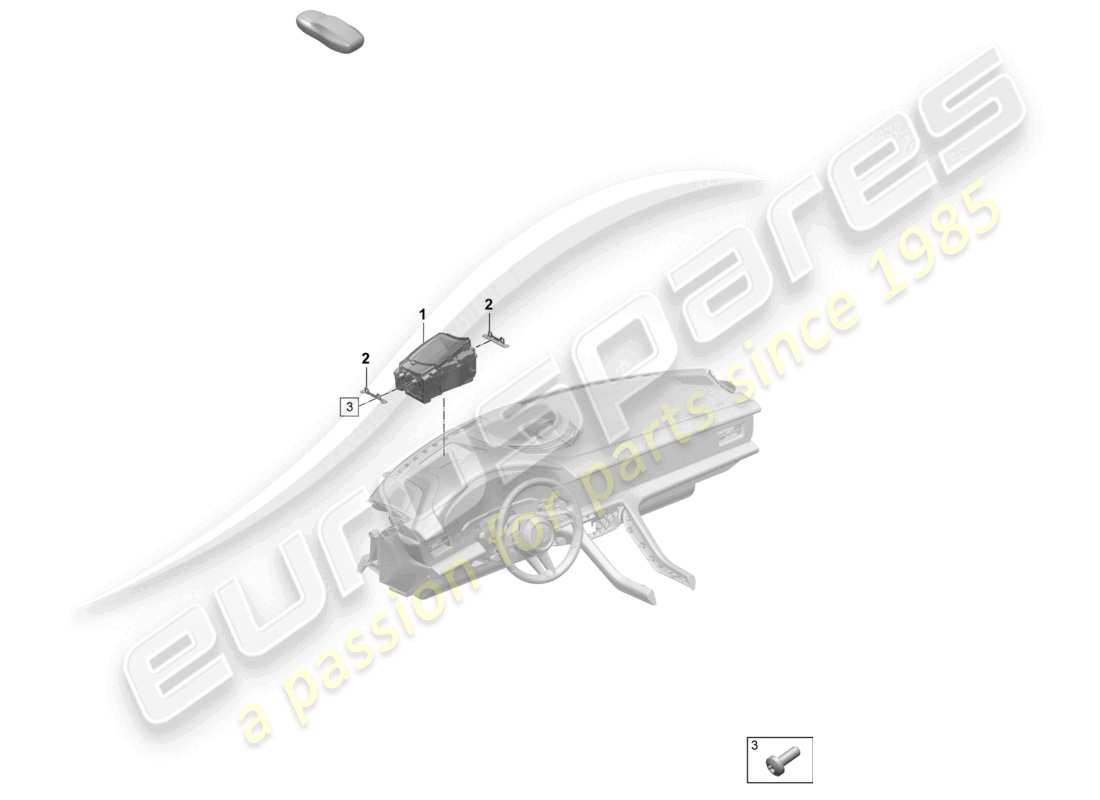 a part diagram from the porsche taycan parts catalogue