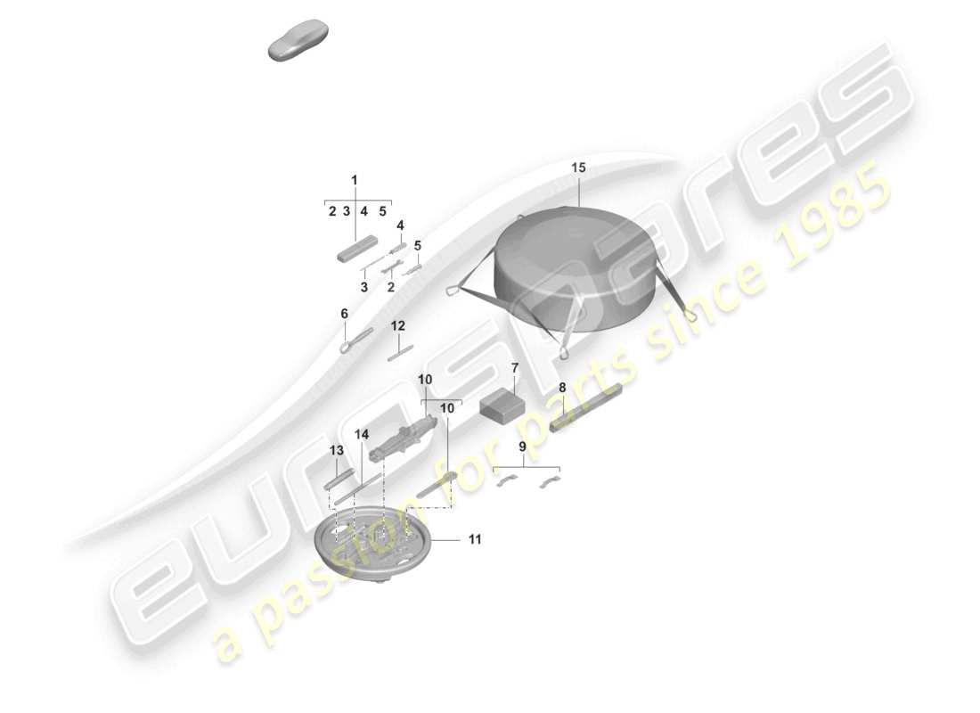 porsche 2021 (taycan 9j1-1) tool jack part diagram