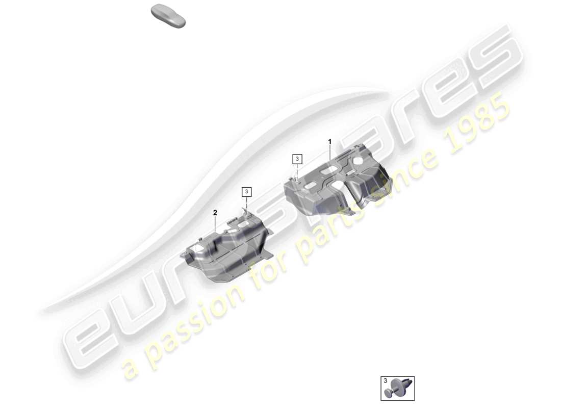 porsche 2022 (taycan 9j1-1) noise insulation plate footwell part diagram
