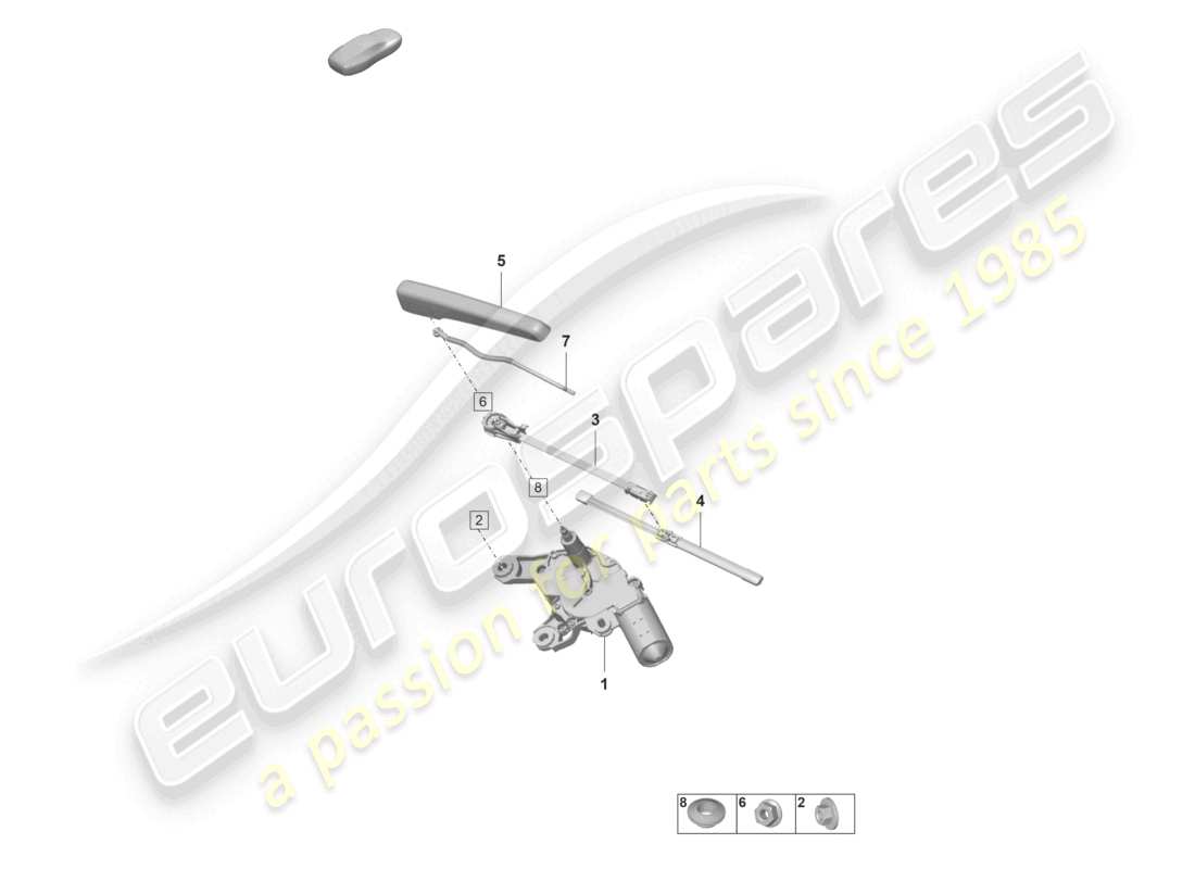 porsche 2022 (taycan 9j1-1) wiper and washer system for rear window part diagram