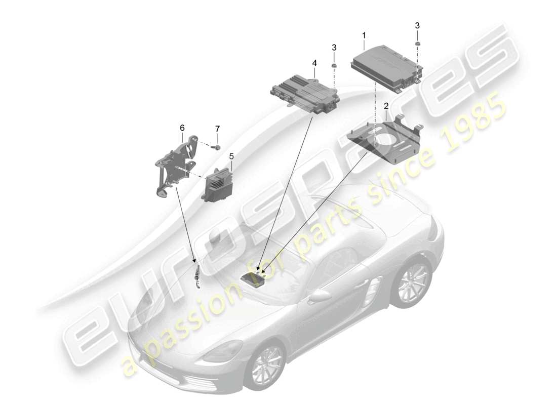 porsche 2022 (718 boxster) amplifiers part diagram