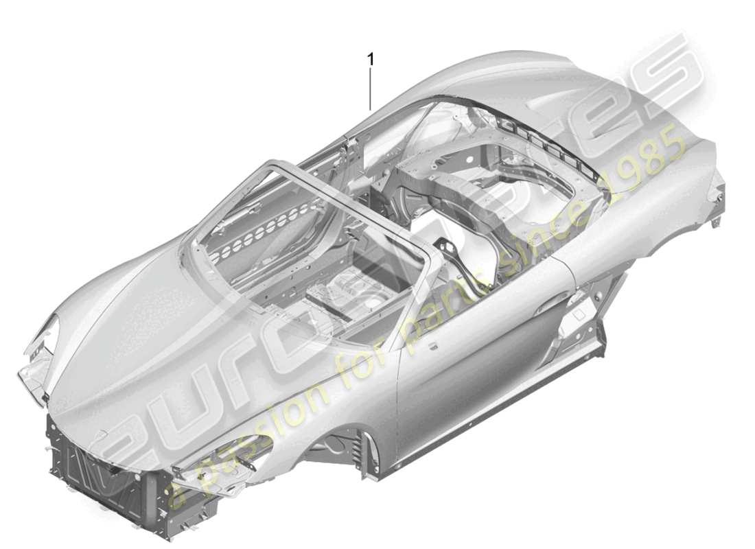 porsche 2022 (718 boxster) car body part diagram